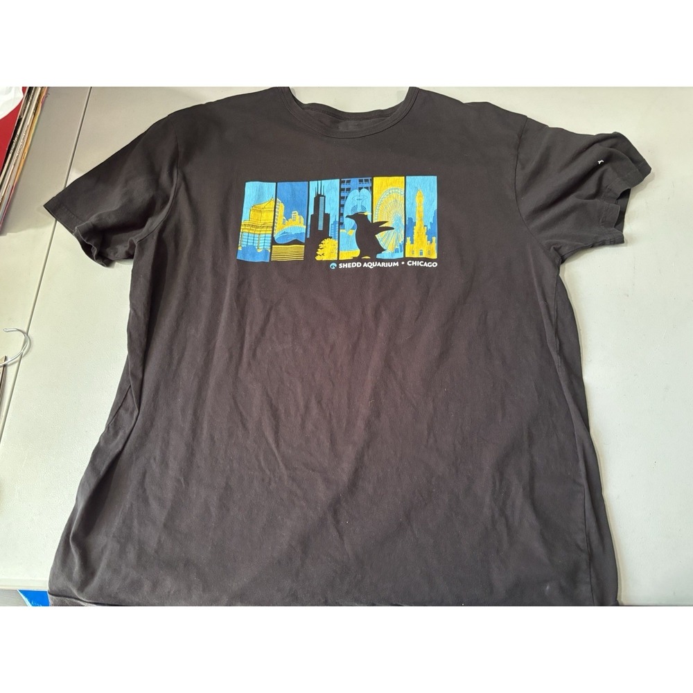 chicago SHEDD AQUARIUM t-shirt - Emperor Penguin- XL Black